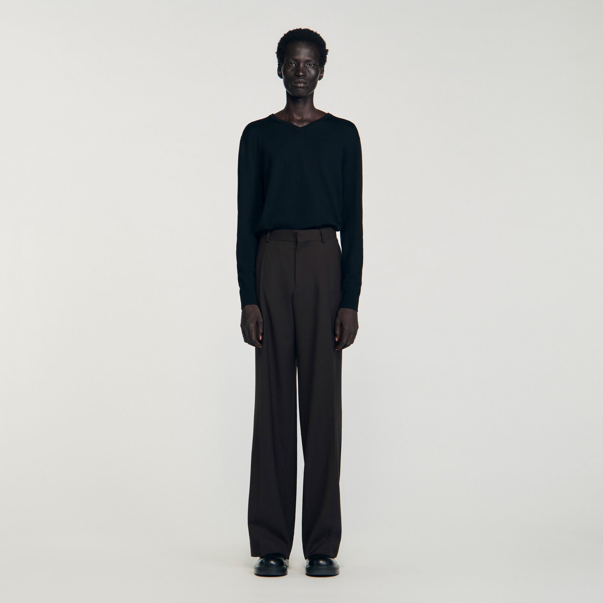 Wool suit trousers