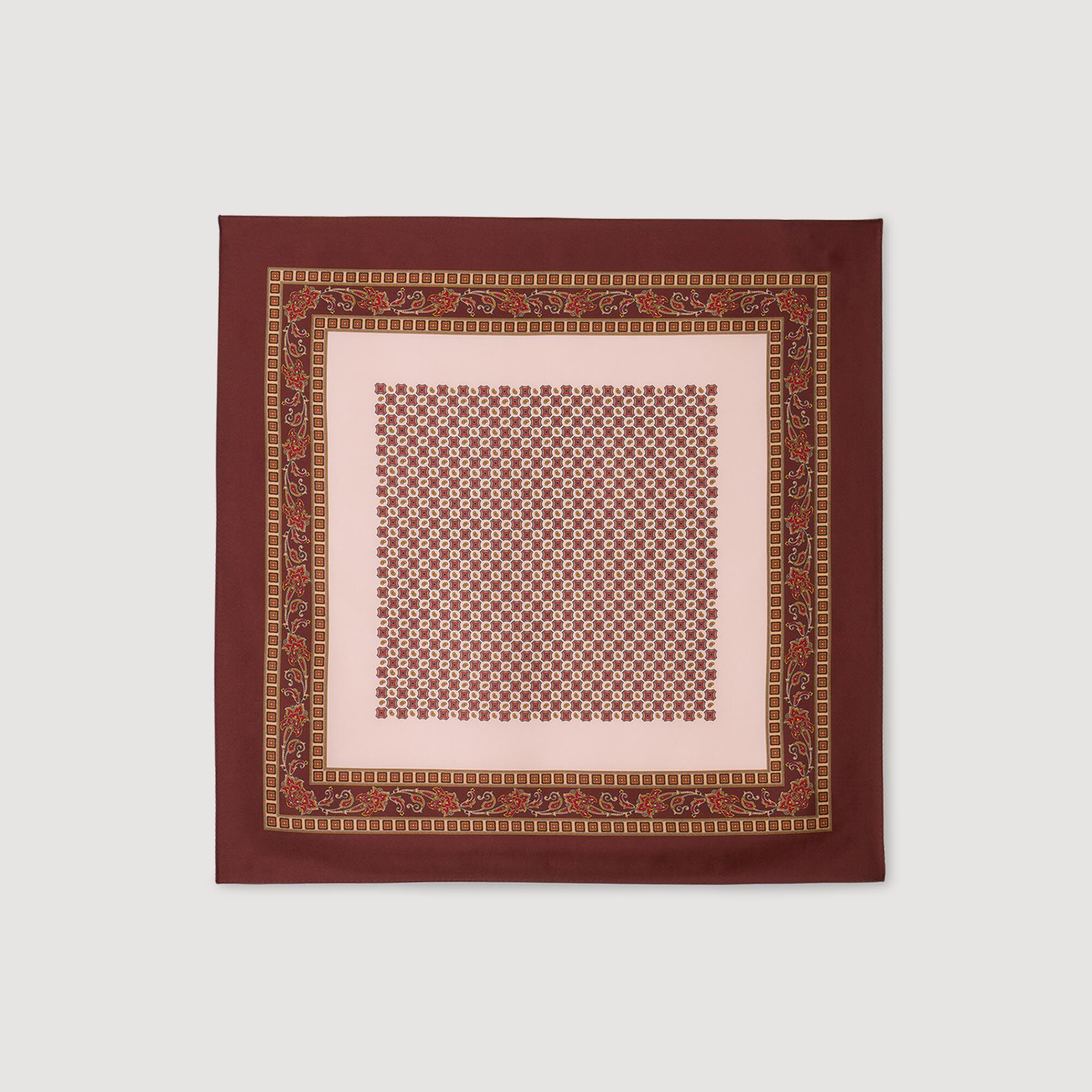 Placed print scarf