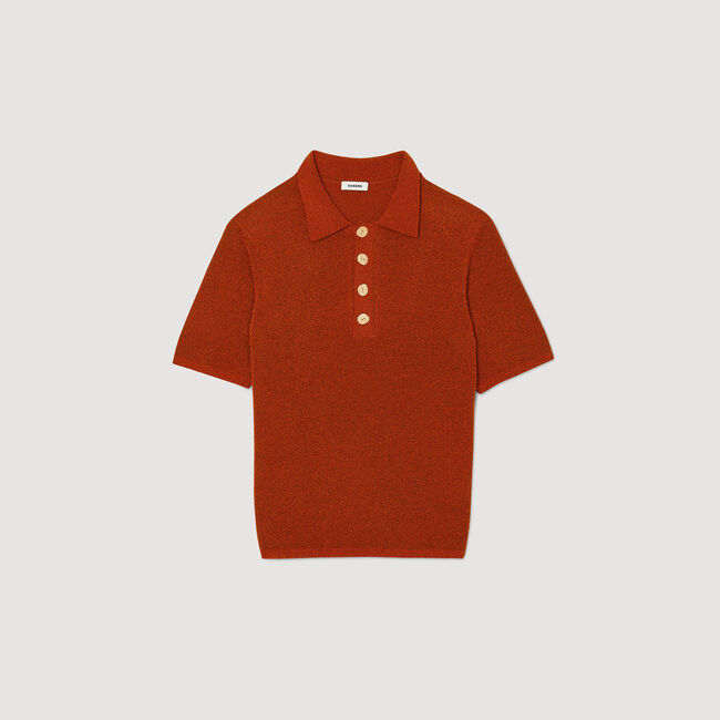 Terry knit polo shirt
