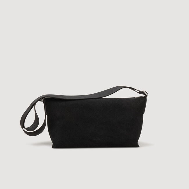Split leather hobo bag