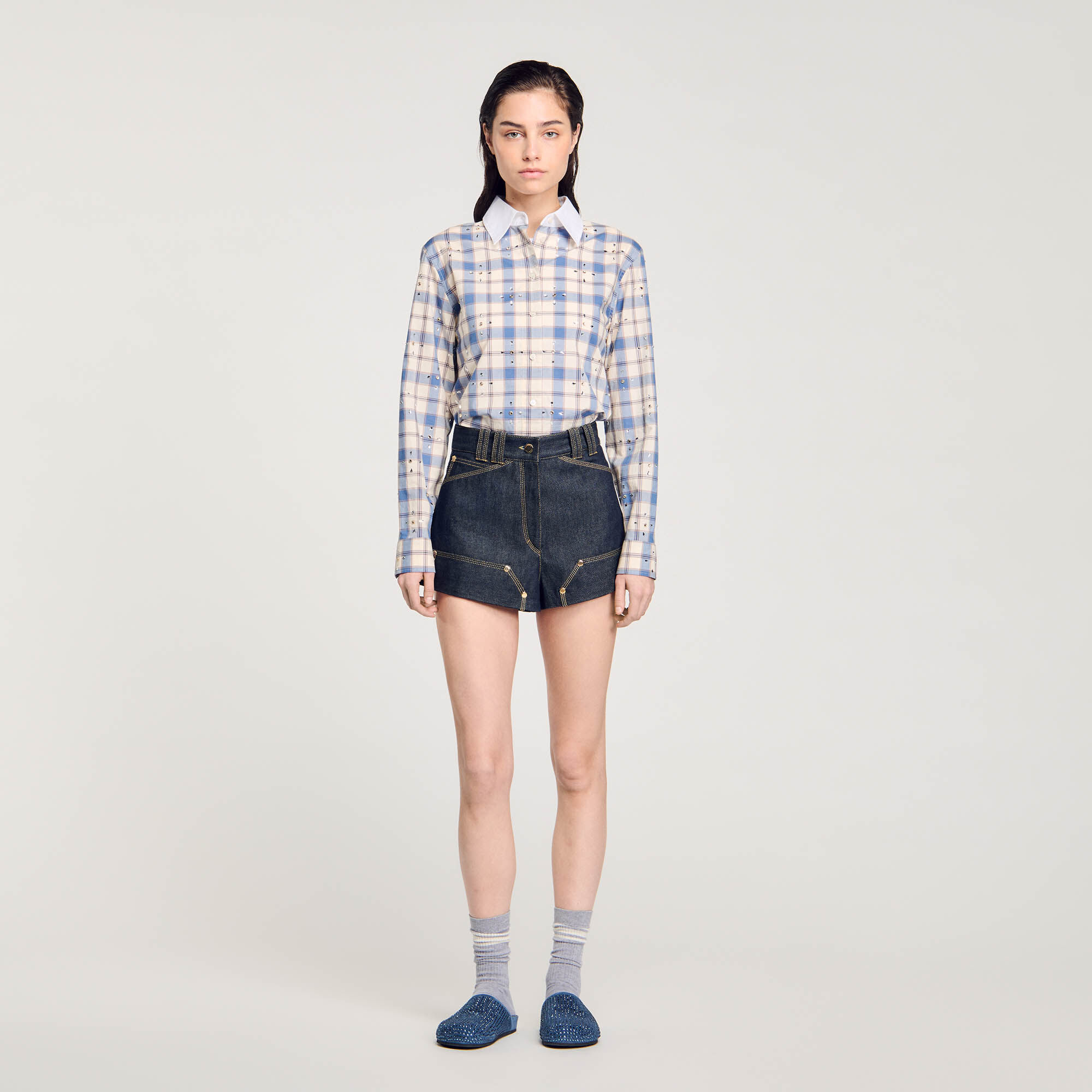 Raw denim shorts new arrivals