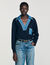 Jumper with denim details