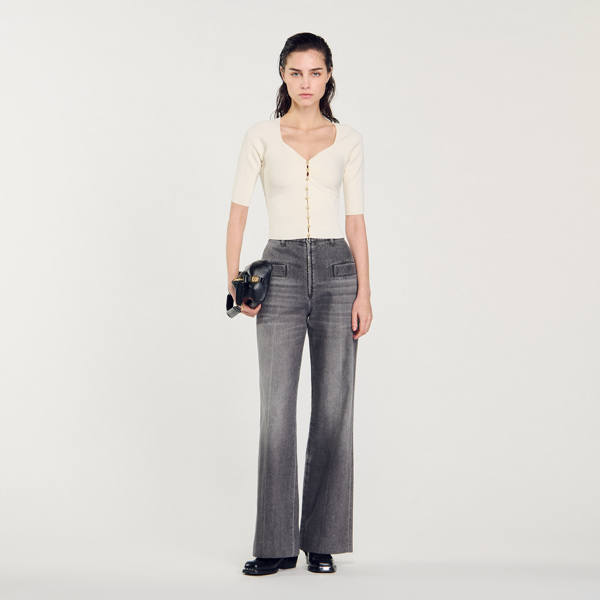 Cropped boyfriend cardigan hot sale