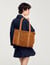 Suede shopping bag
