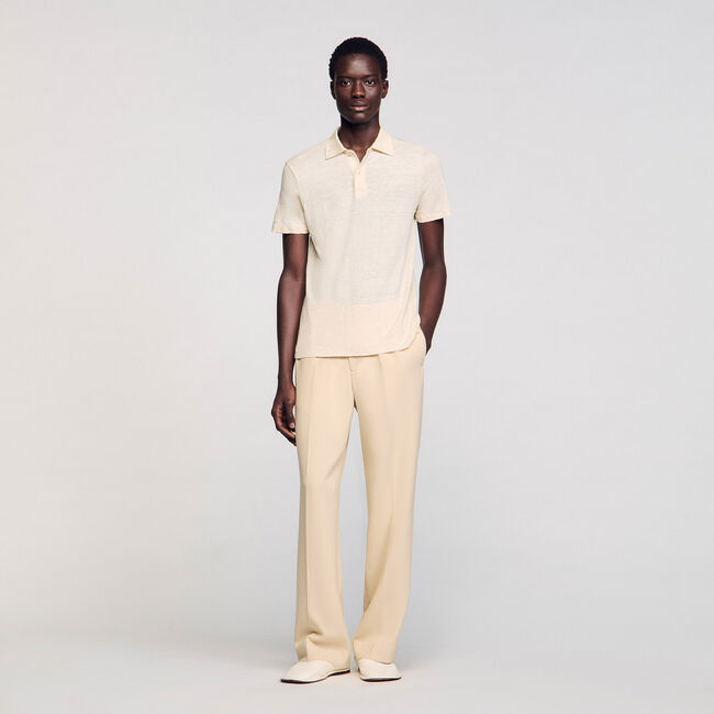 Linen polo shirt