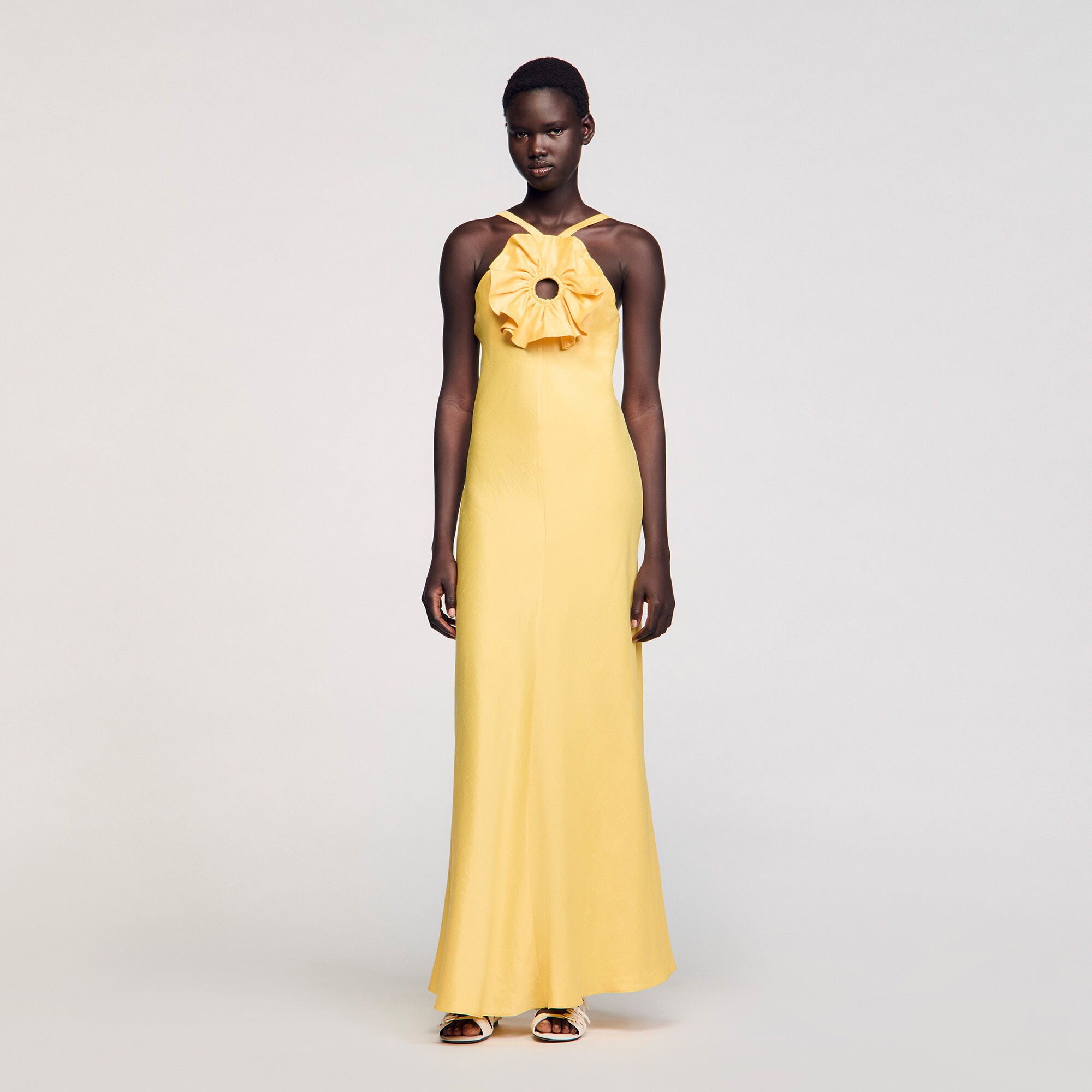 Ruffled maxi dress