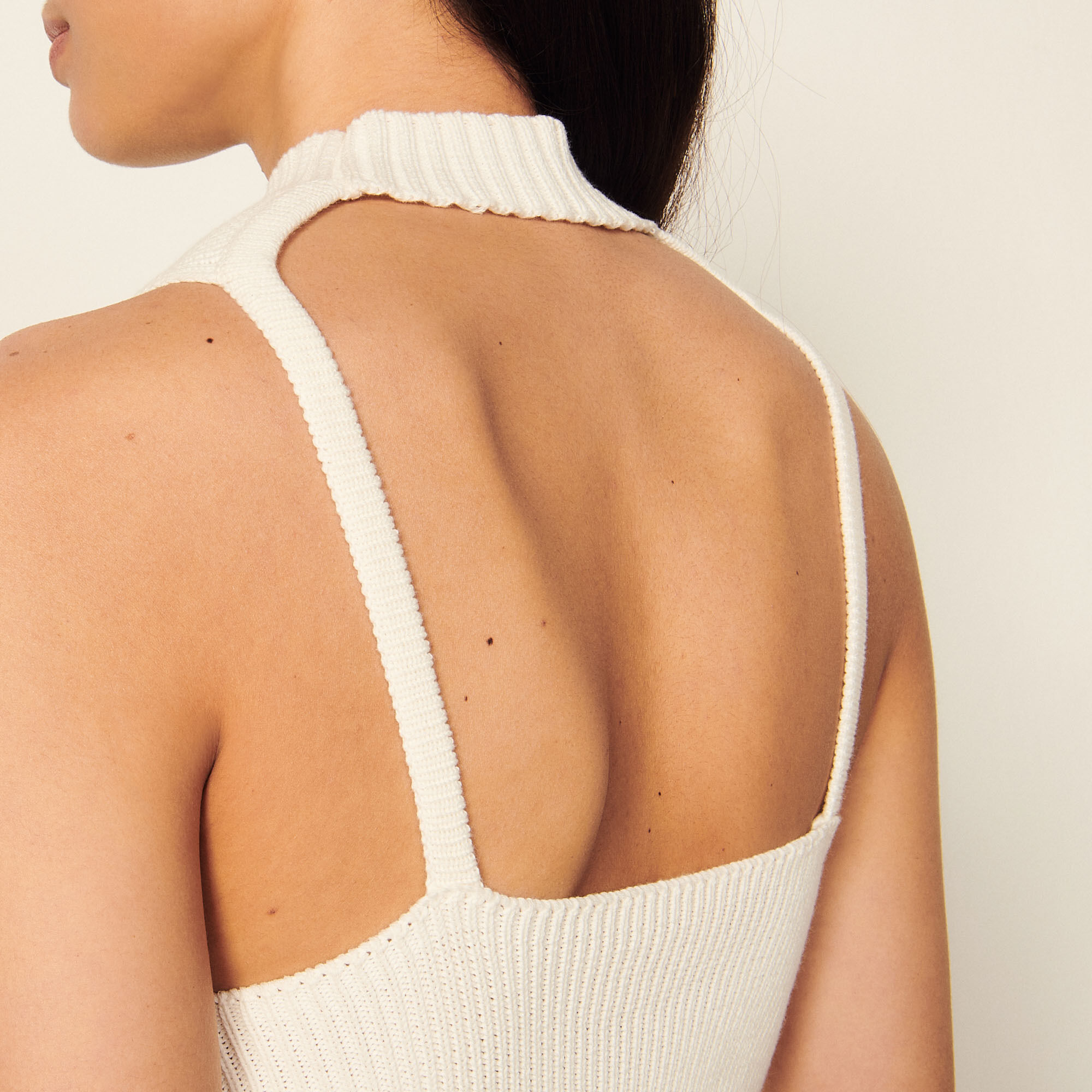 Open back sweater