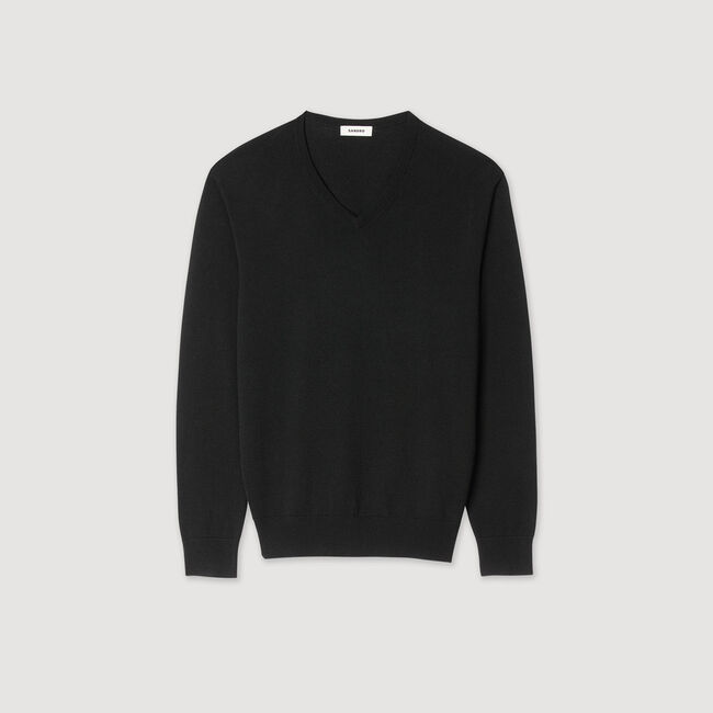 V-neck wool jumper