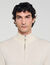 Wool jumper with zip collar