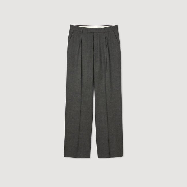 Wool suit trousers