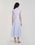 Stripy embroidered maxi dress