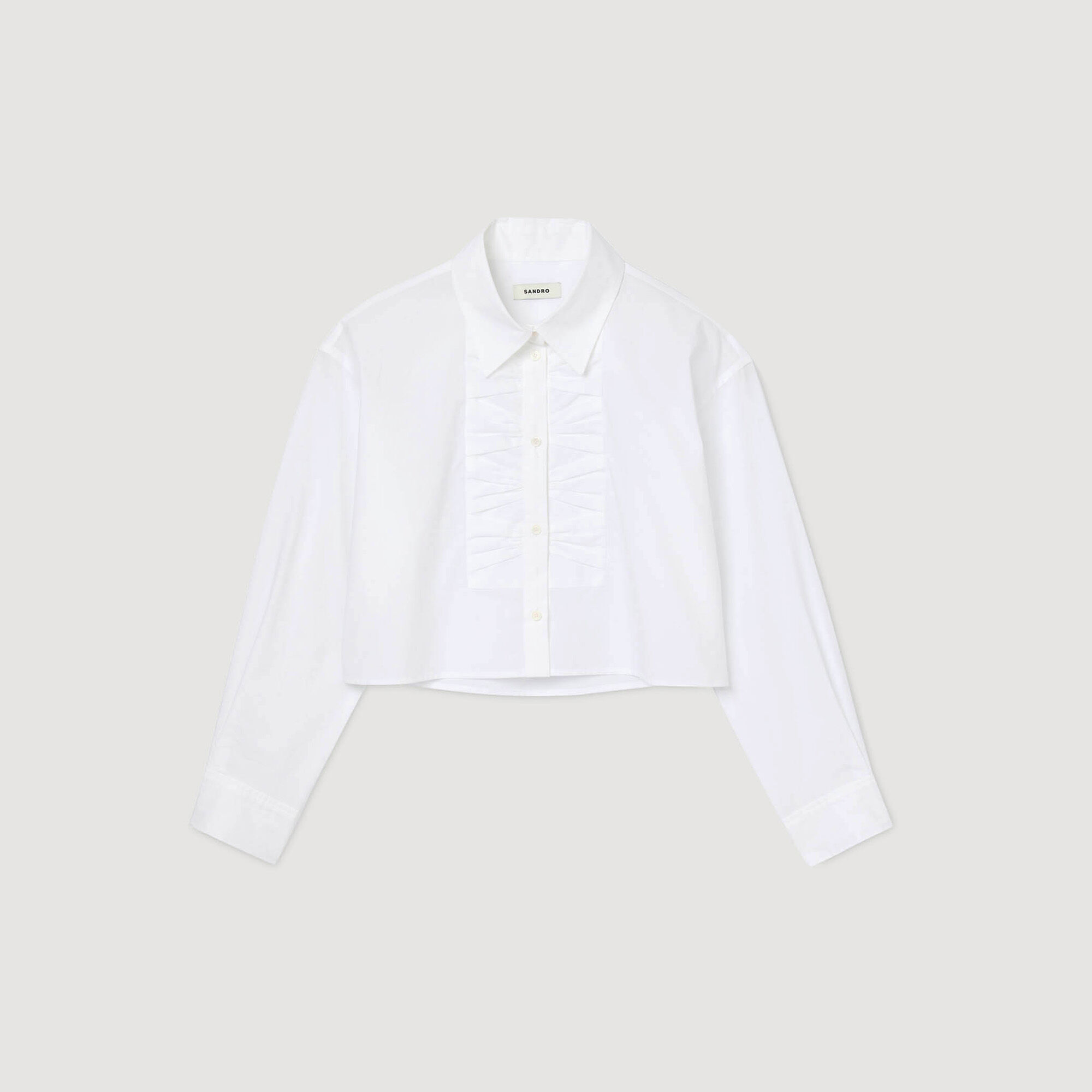 Cropped shirt with bow details