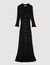 Two-tone knit maxi dress