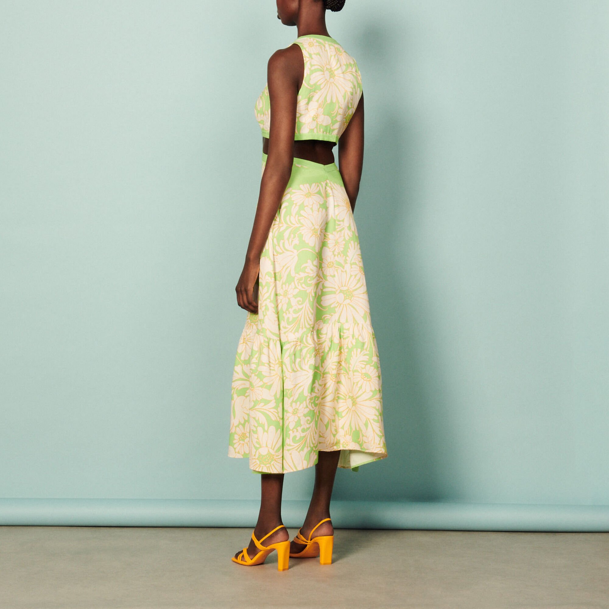 Long dress with cut outs