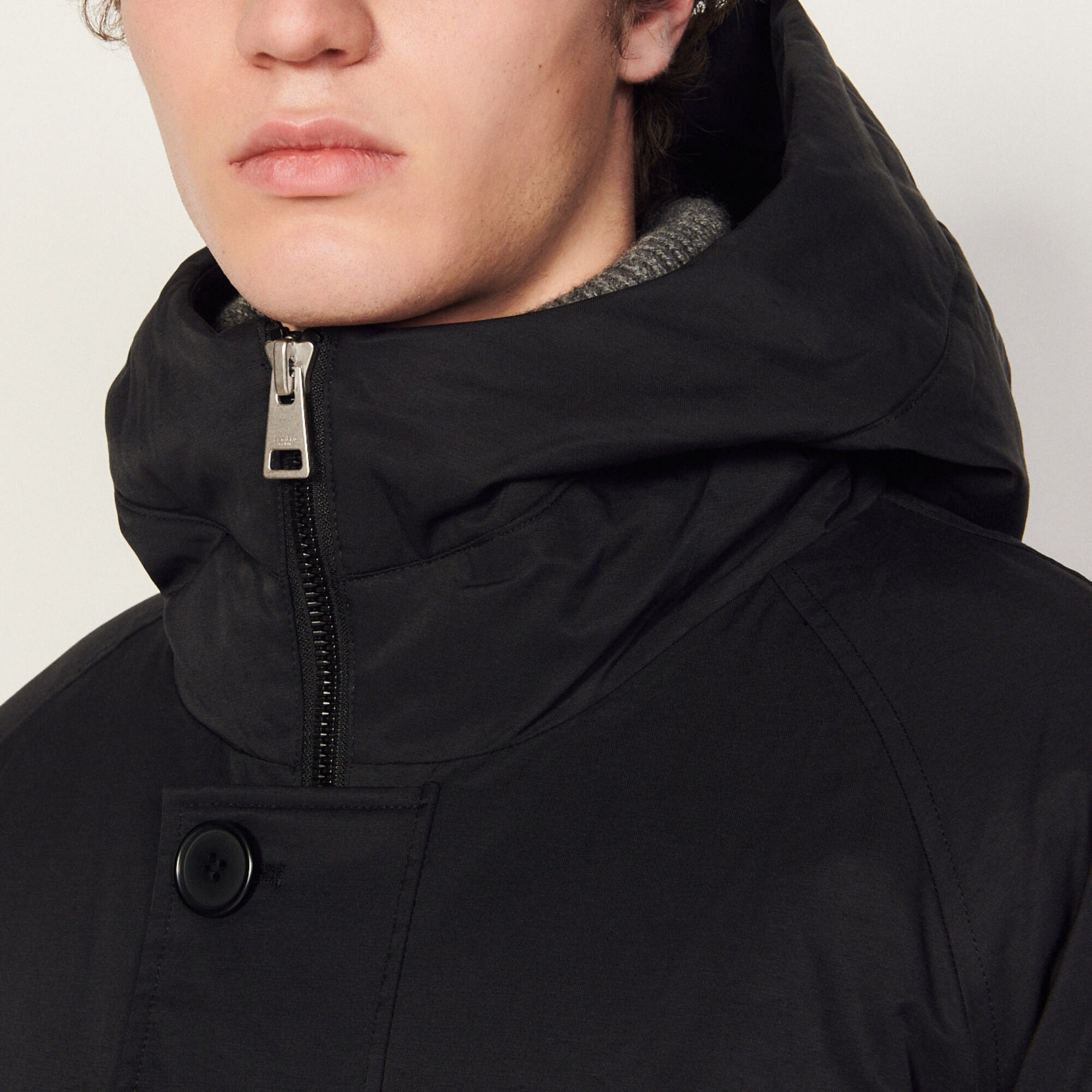 Parka with hood