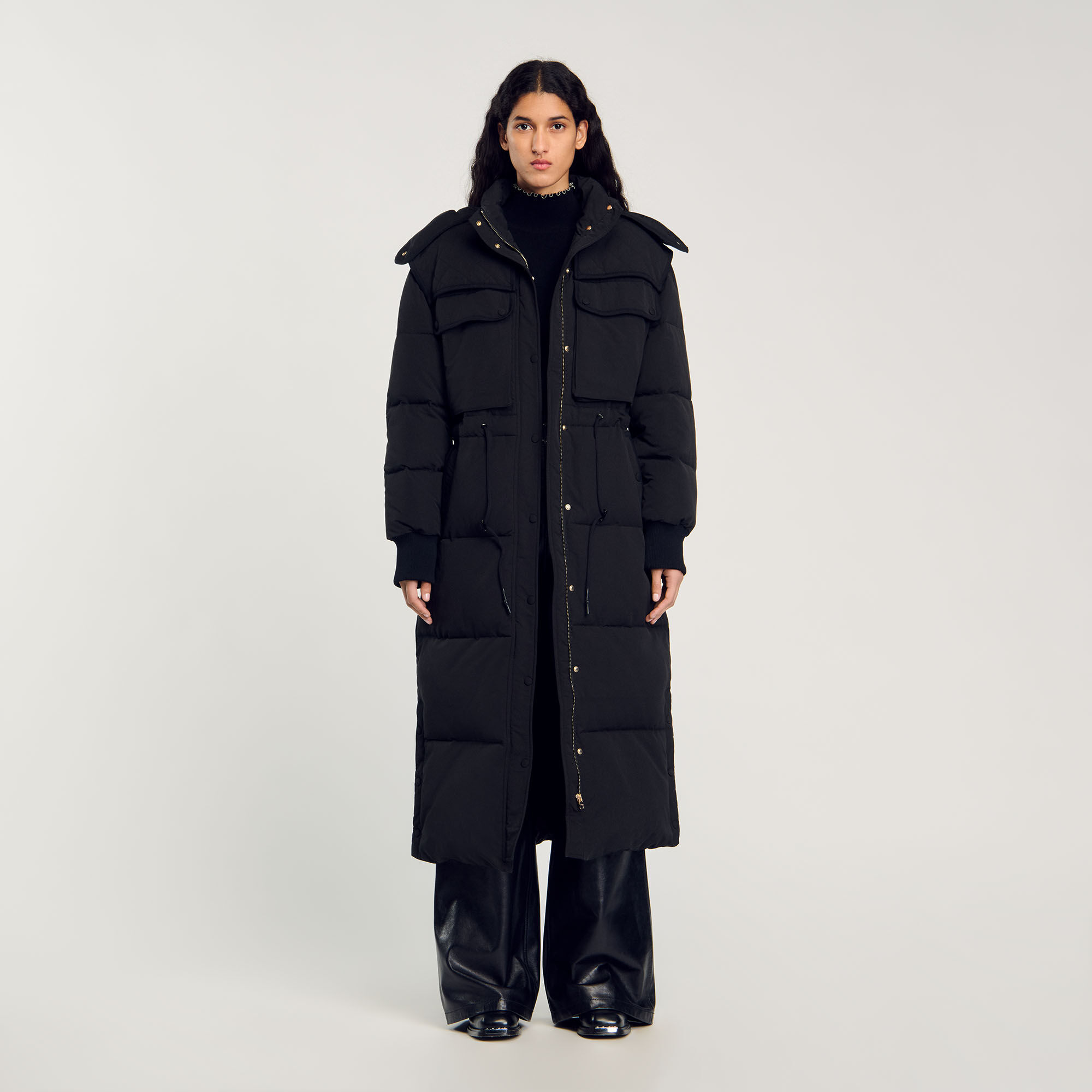 Long quilted jacket
