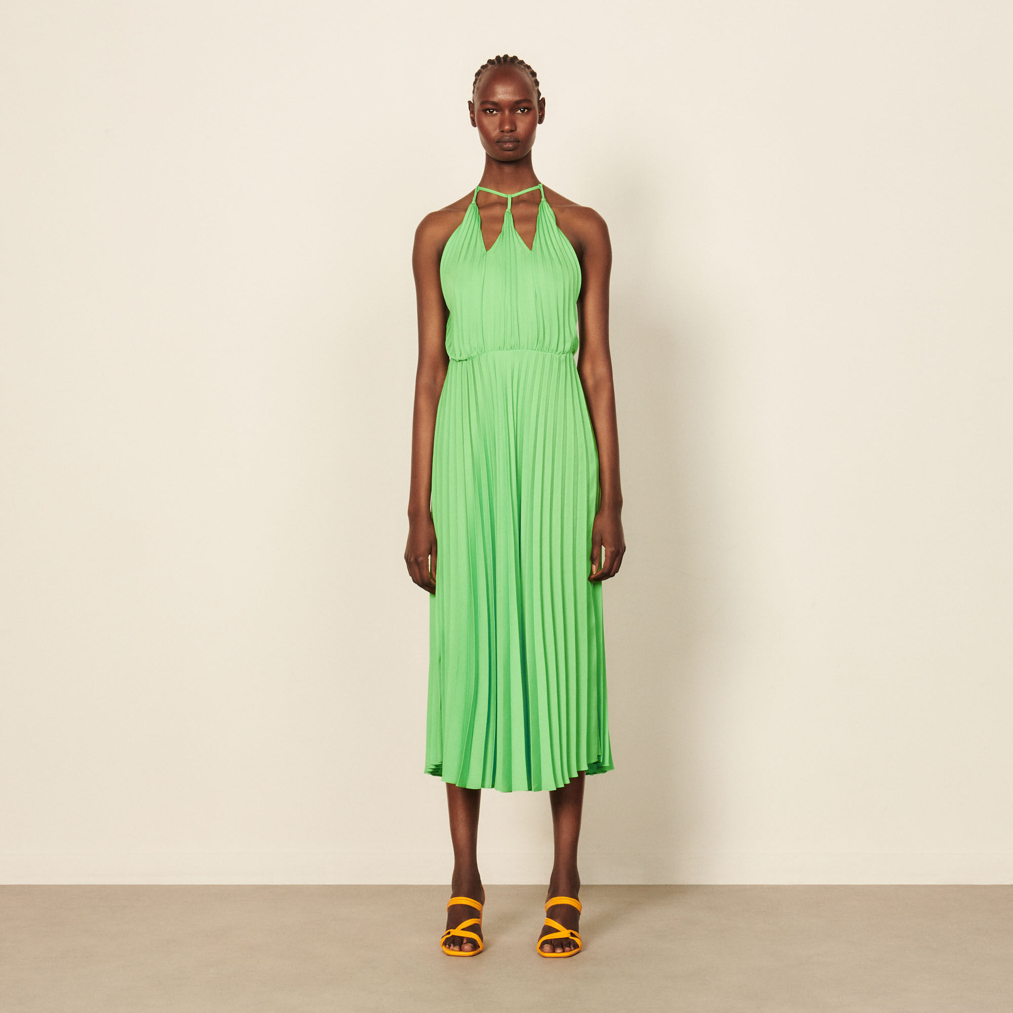 Long pleated dress