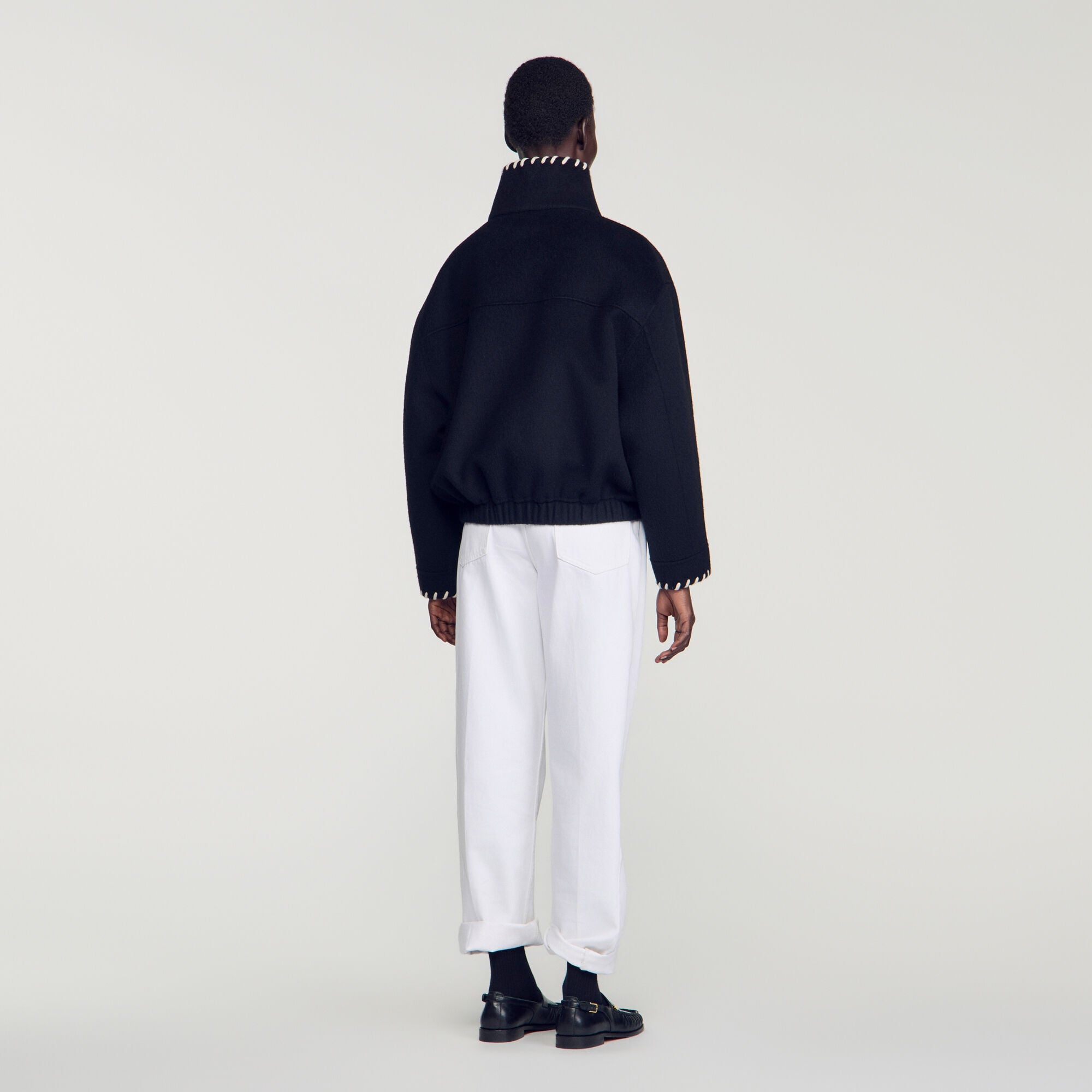 Jacket with topstitched details - Women | Sandro