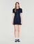 Short knit dress with ruffles