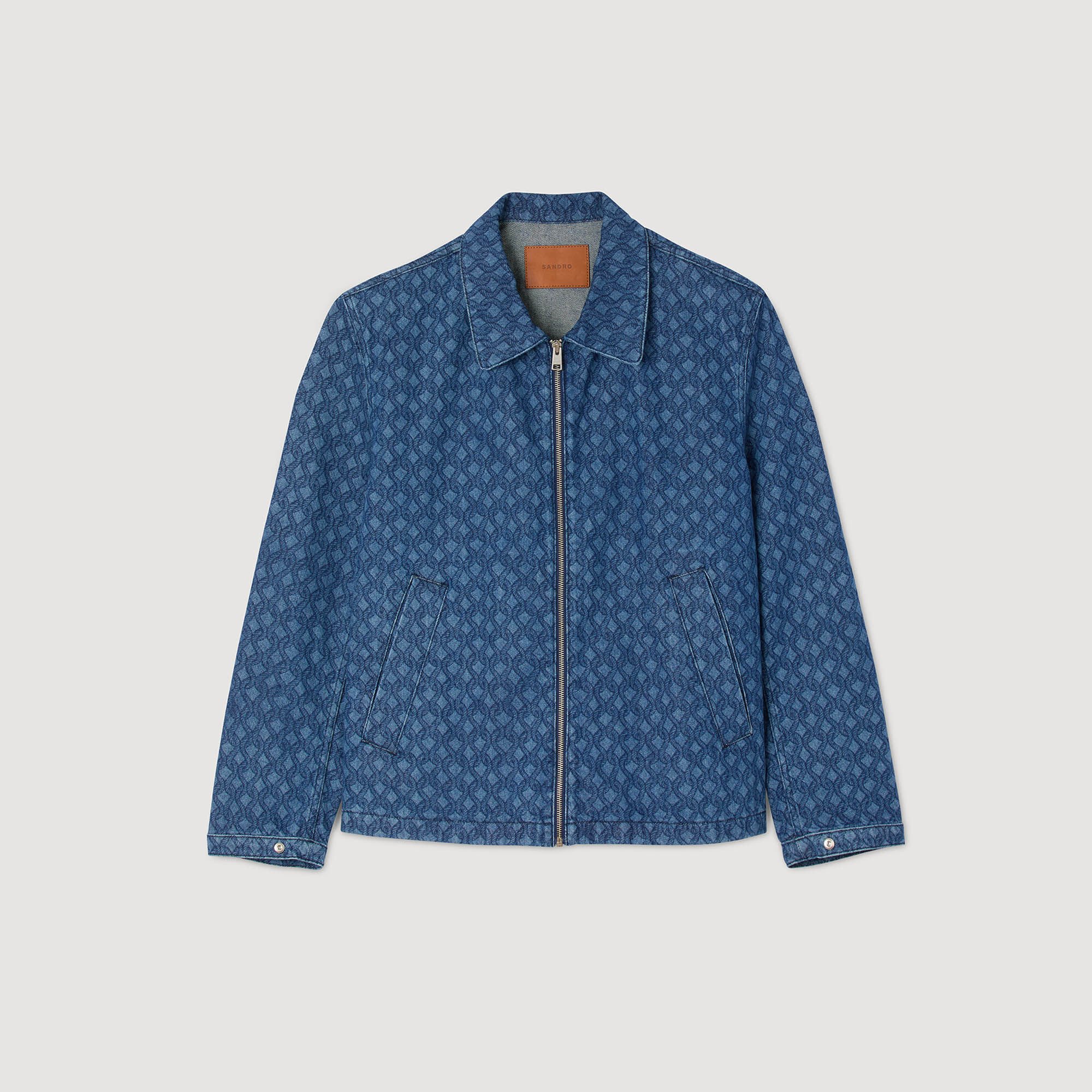 Rope motif denim jacket