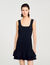 Short knit dress with ruffles