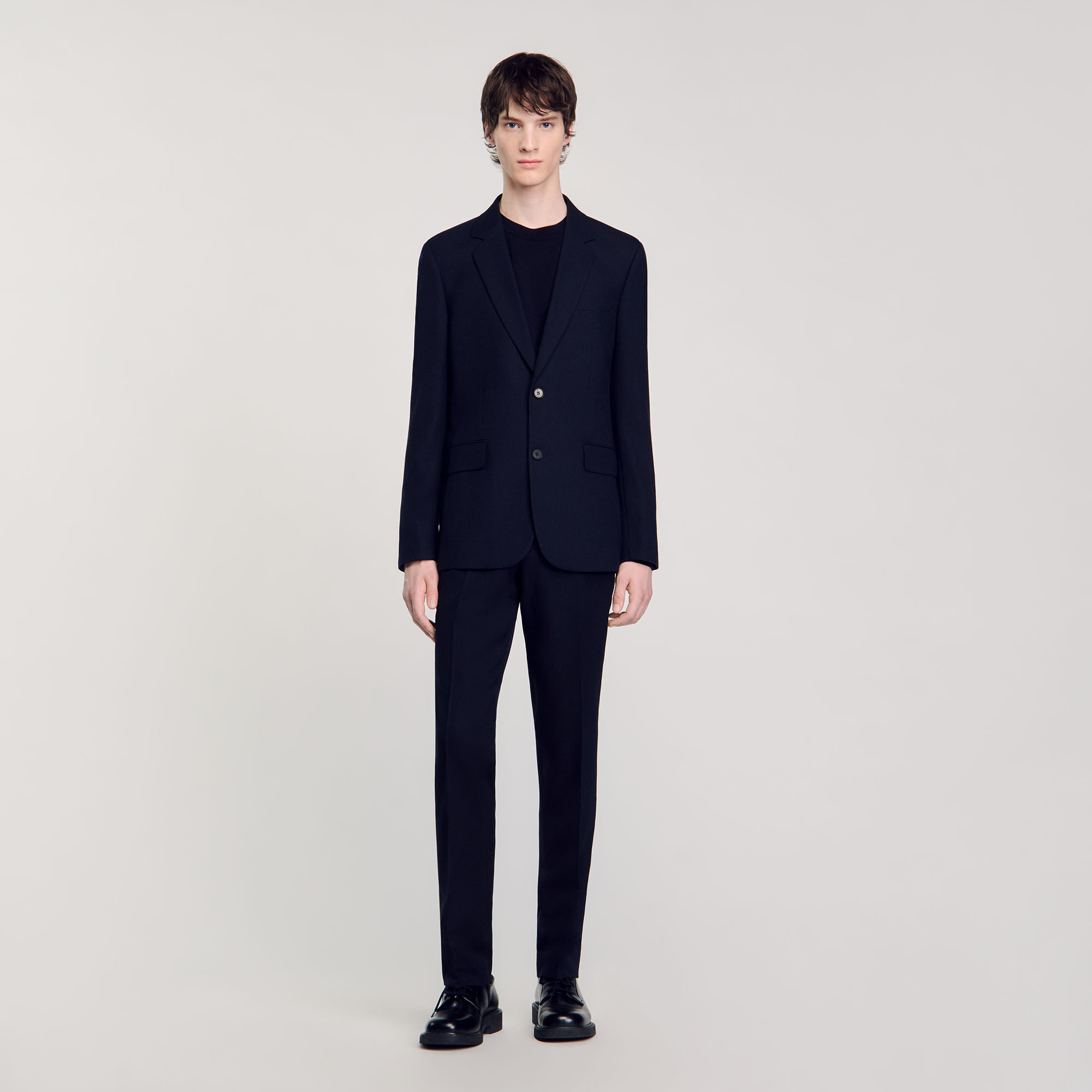 Sandro navy coat best sale