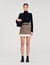 Short skirt with frill and belt