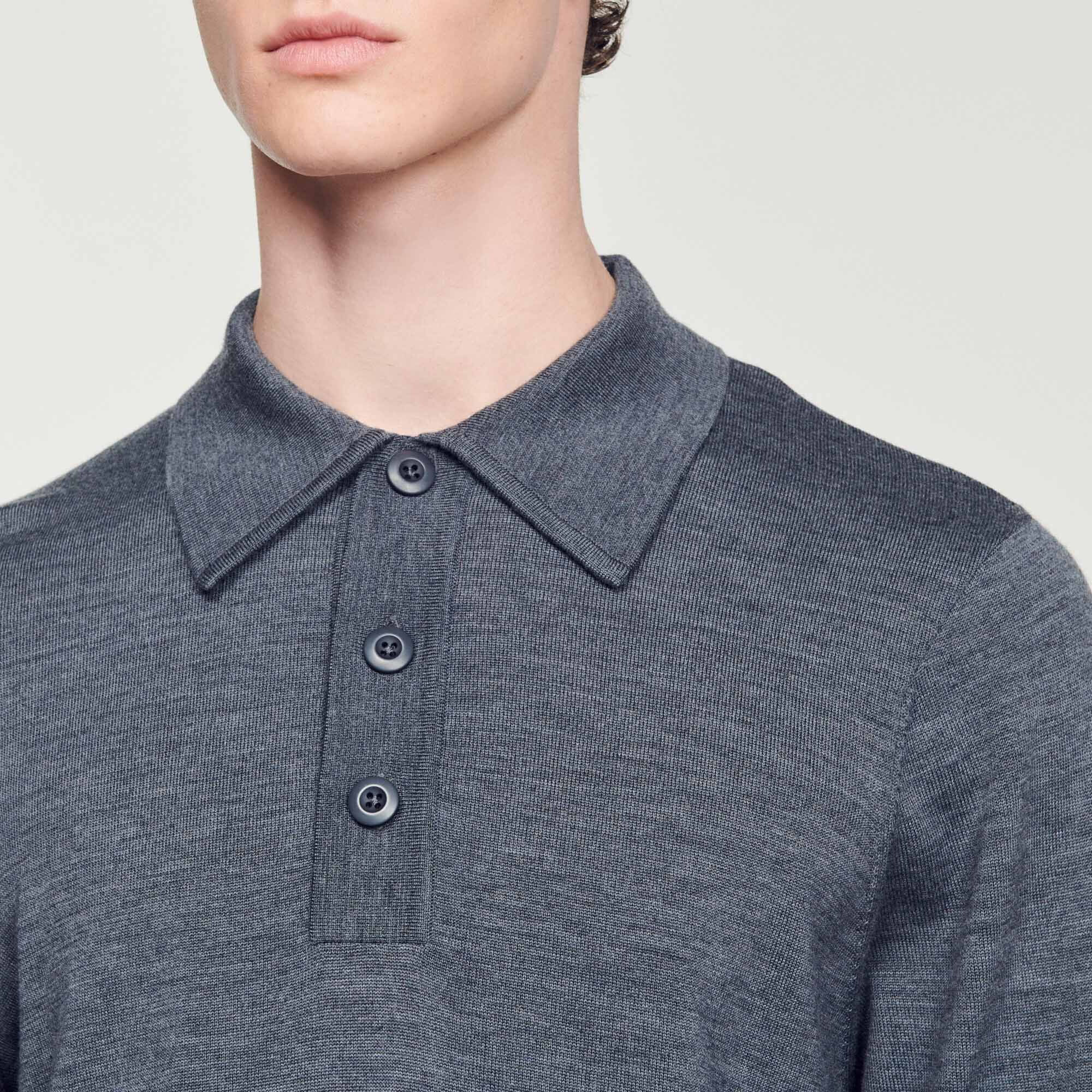 Merino wool polo shirt