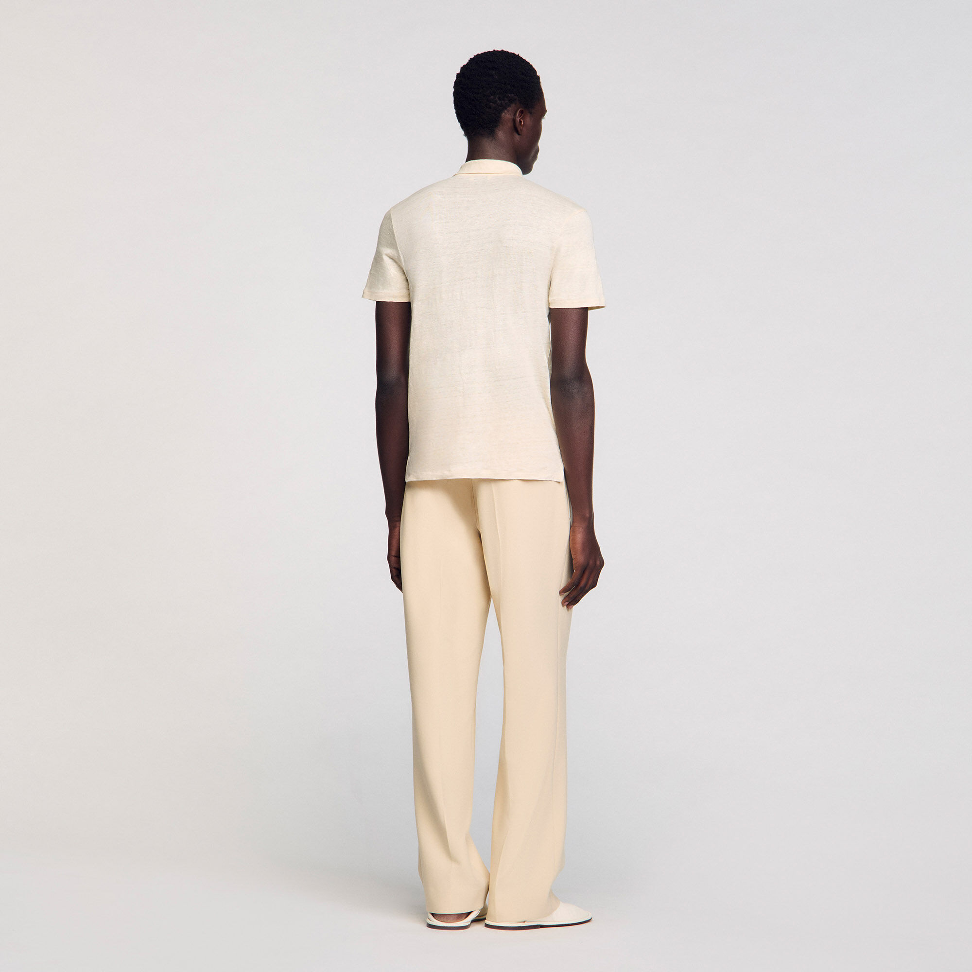 Linen polo shirt