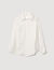Silk shirt with pleated trim