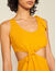 Midi dress with openwork on the sides