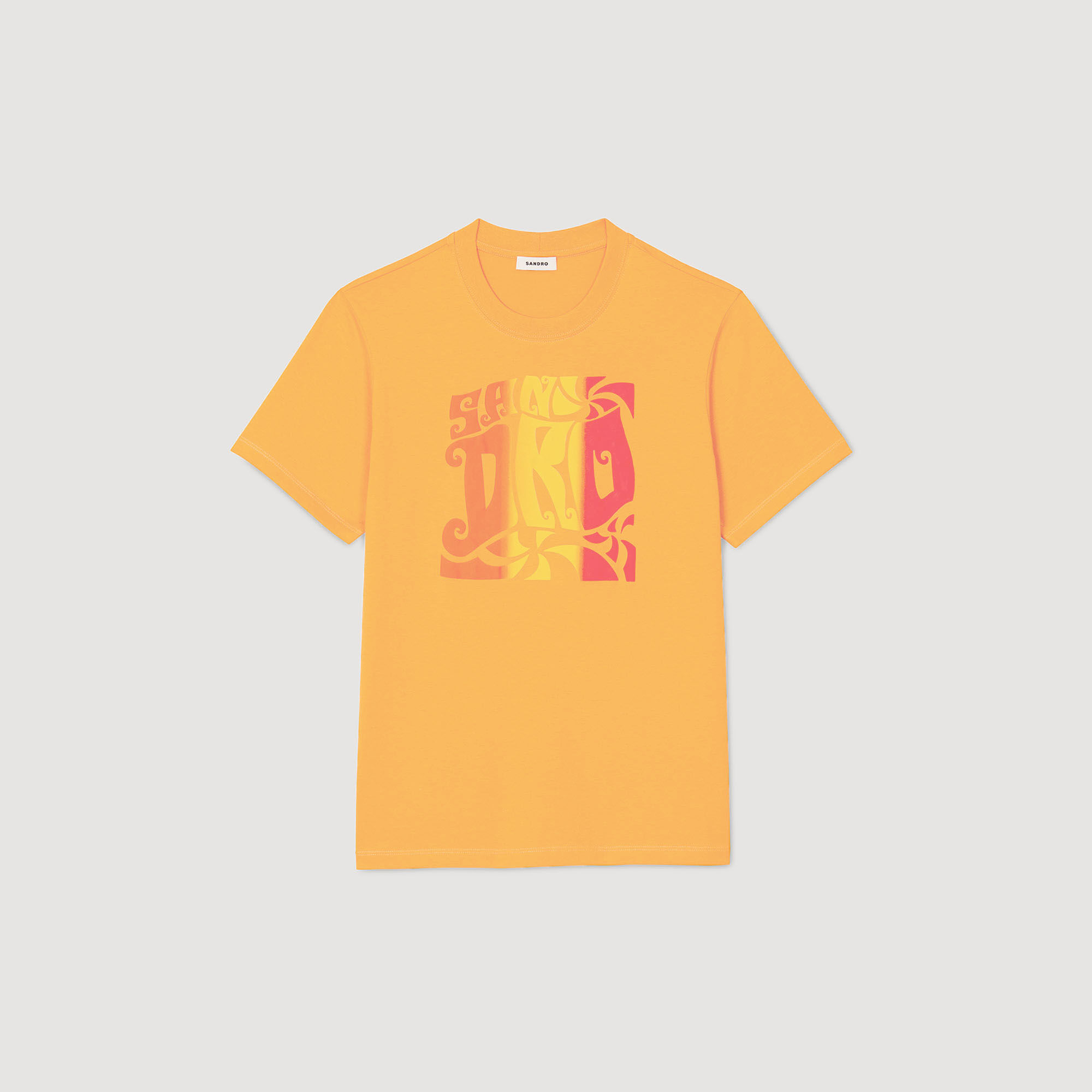 Wave print cotton T-shirt