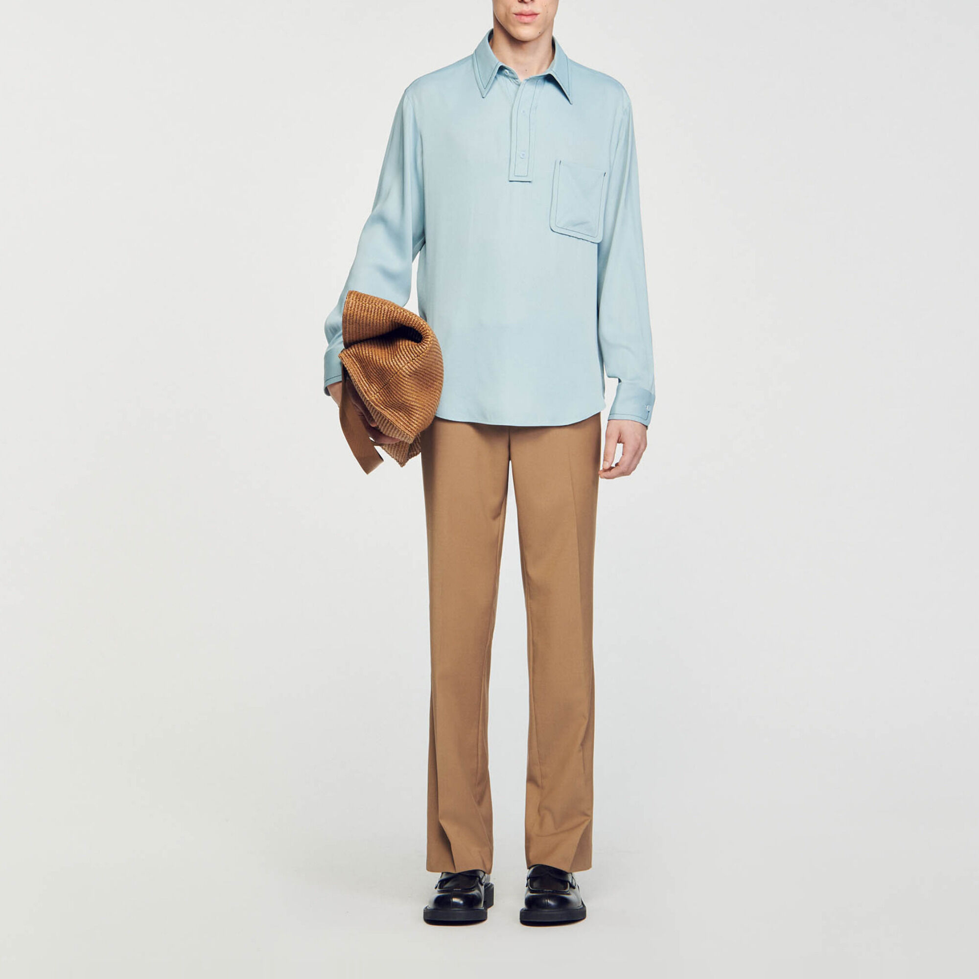 Floaty shirt blue for Men Sandro Paris