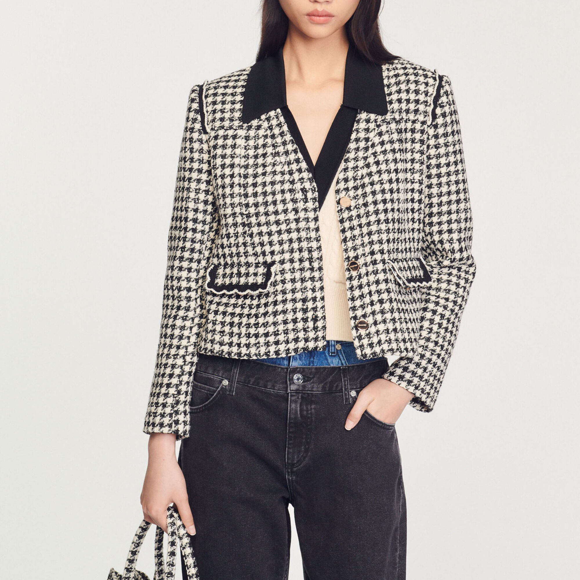 Sandro tweed cheap