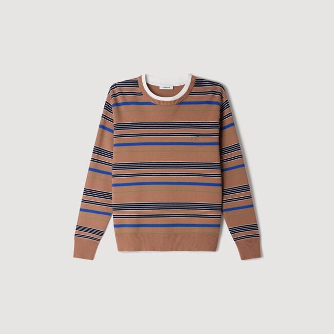 Layered effect striped jumper - Women | Sandro