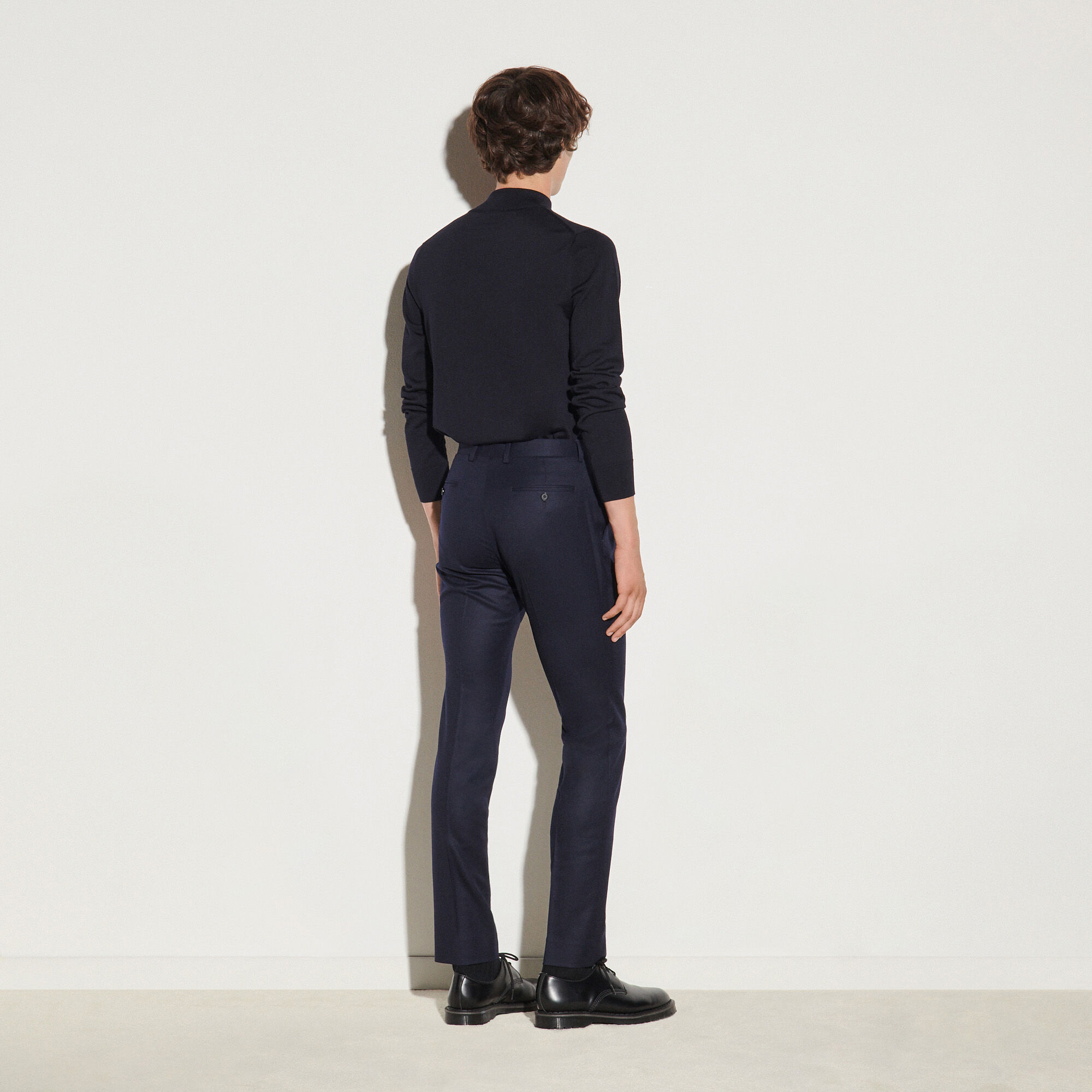 Flannel suit trousers