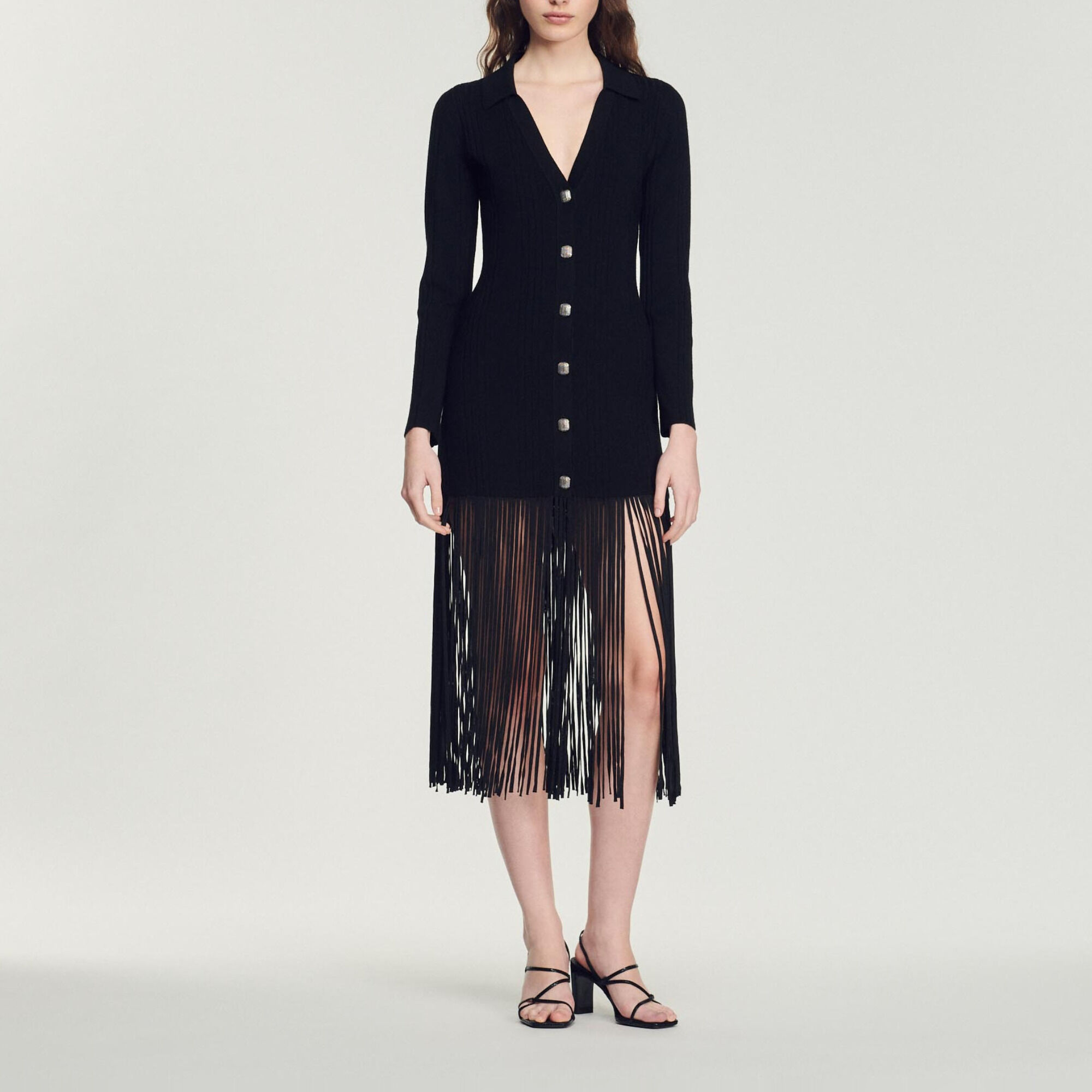 Velour knit dress
