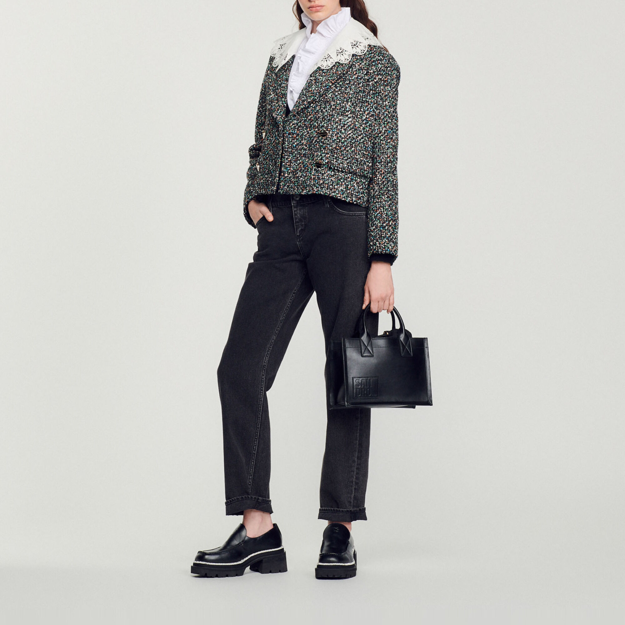 Cropped tweed jacket