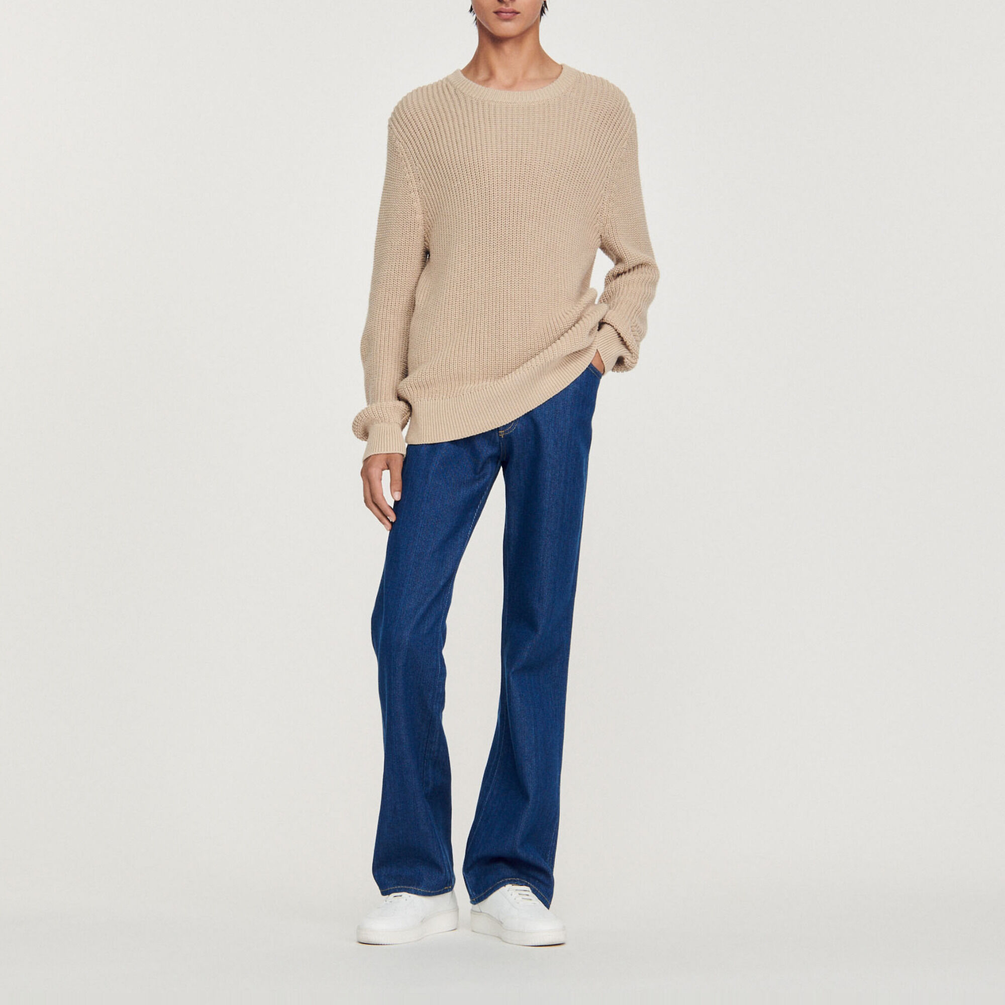 Cotton and silk sweater