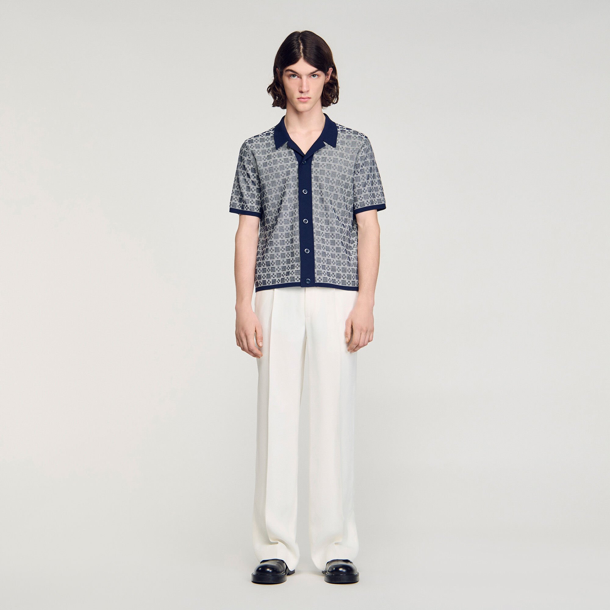 Square Cross jacquard shirt