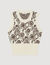 Sleeveless sweater with paisley print