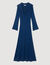 Long dress with open collar