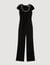Jumpsuit with rhinestone collar