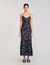 Patterned silk maxi dress