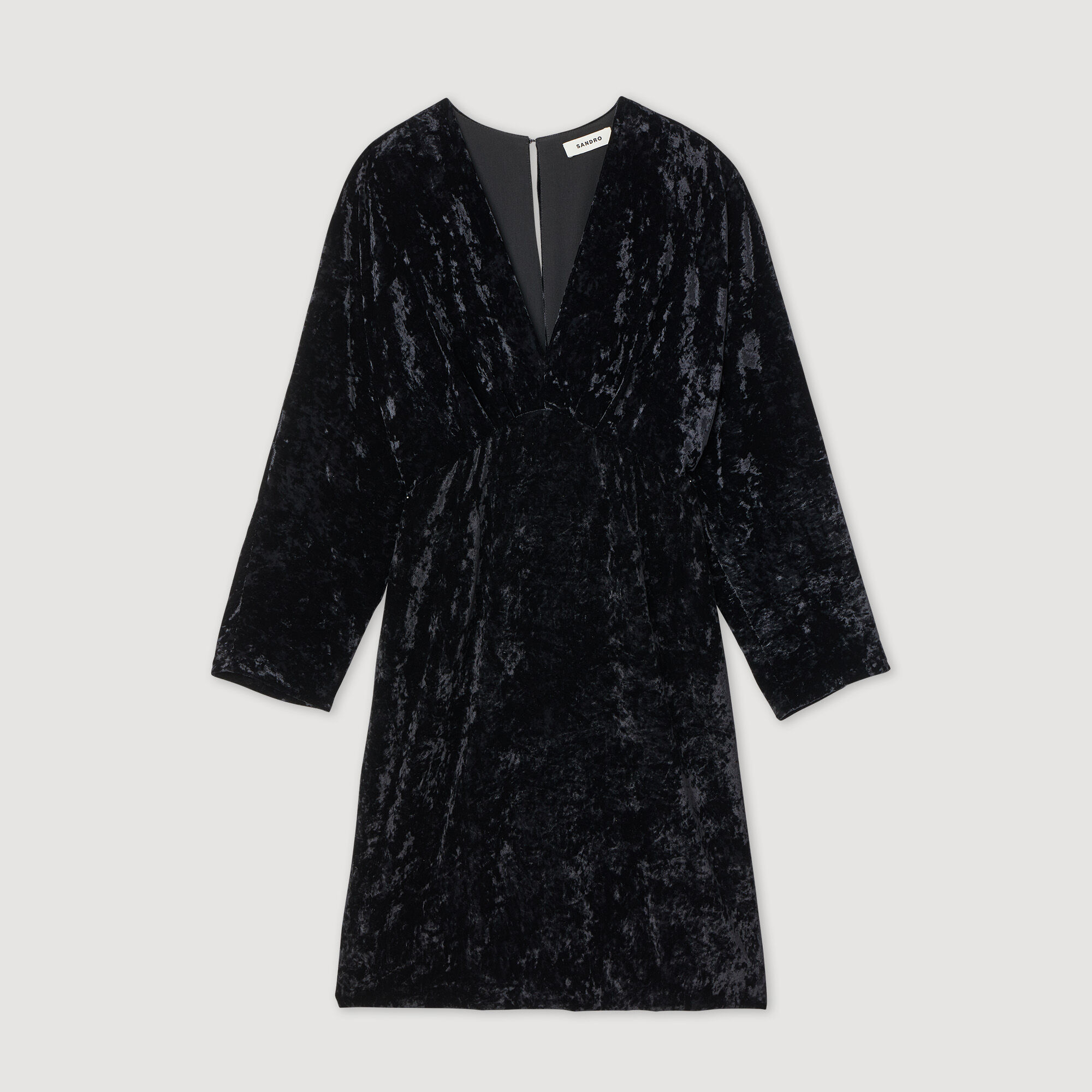 Short crushed velvet dress