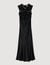 Satin maxi dress with rhinestones