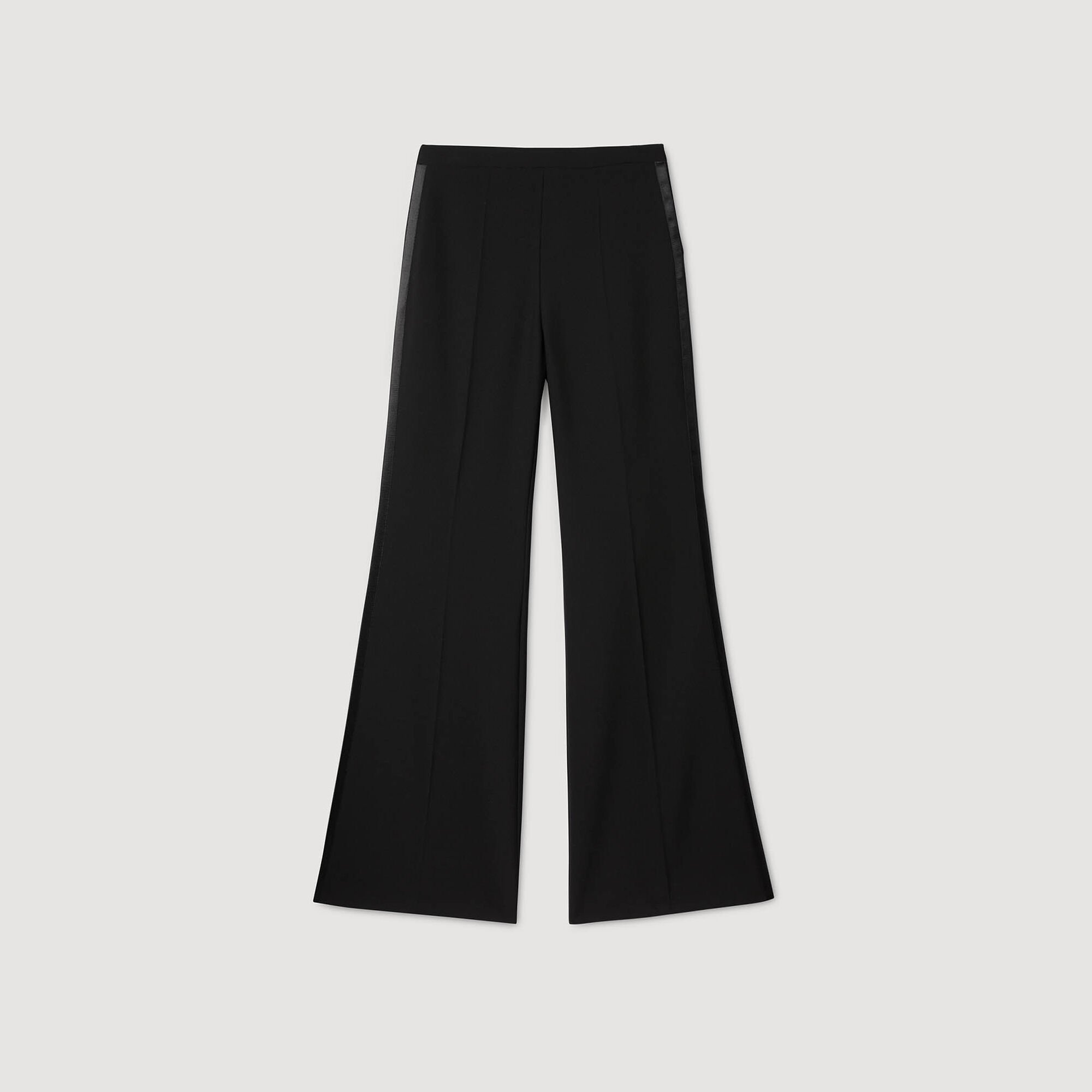 Satin stripe suit trousers
