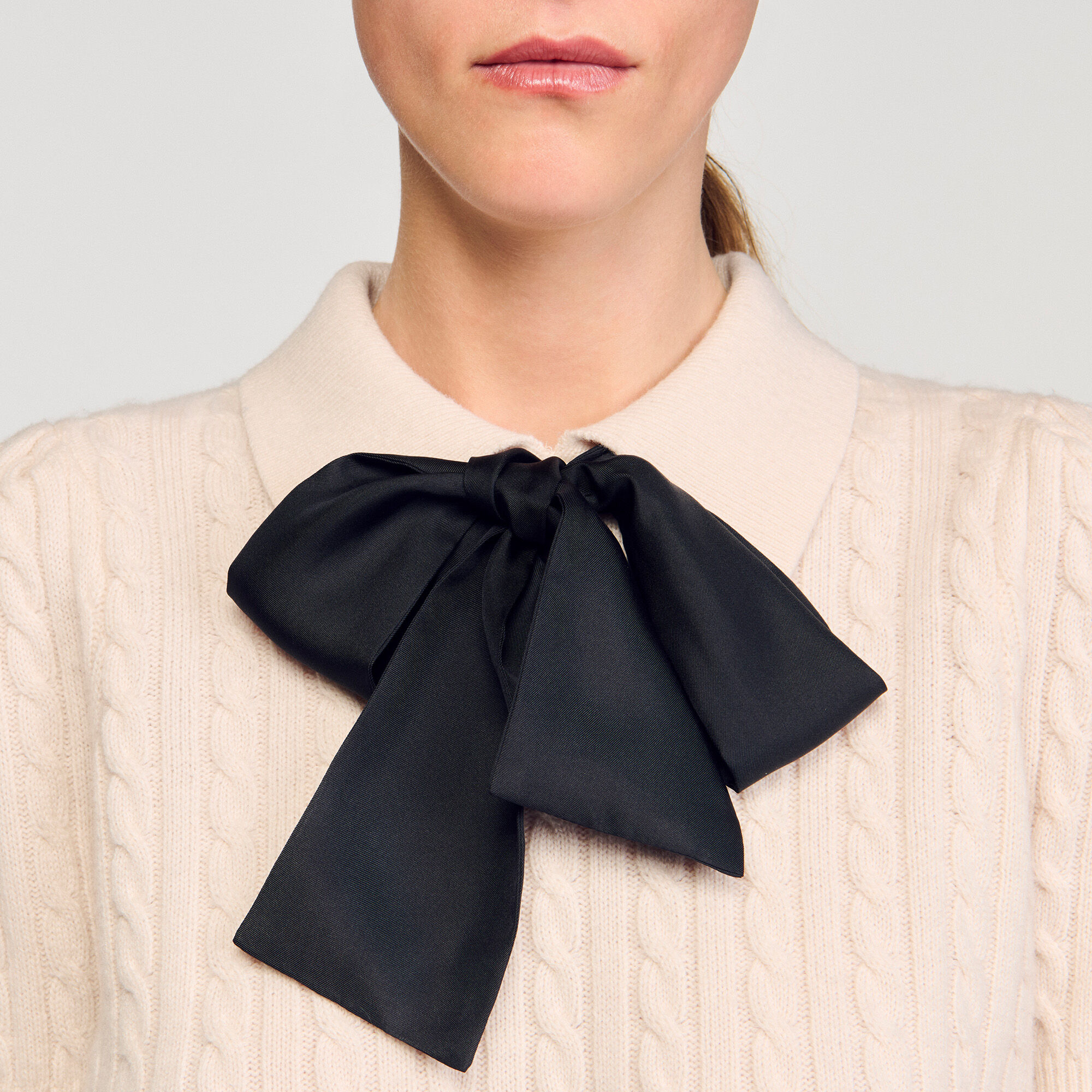 Polo-neck knit jumper