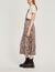 Printed midi skirt with pleats