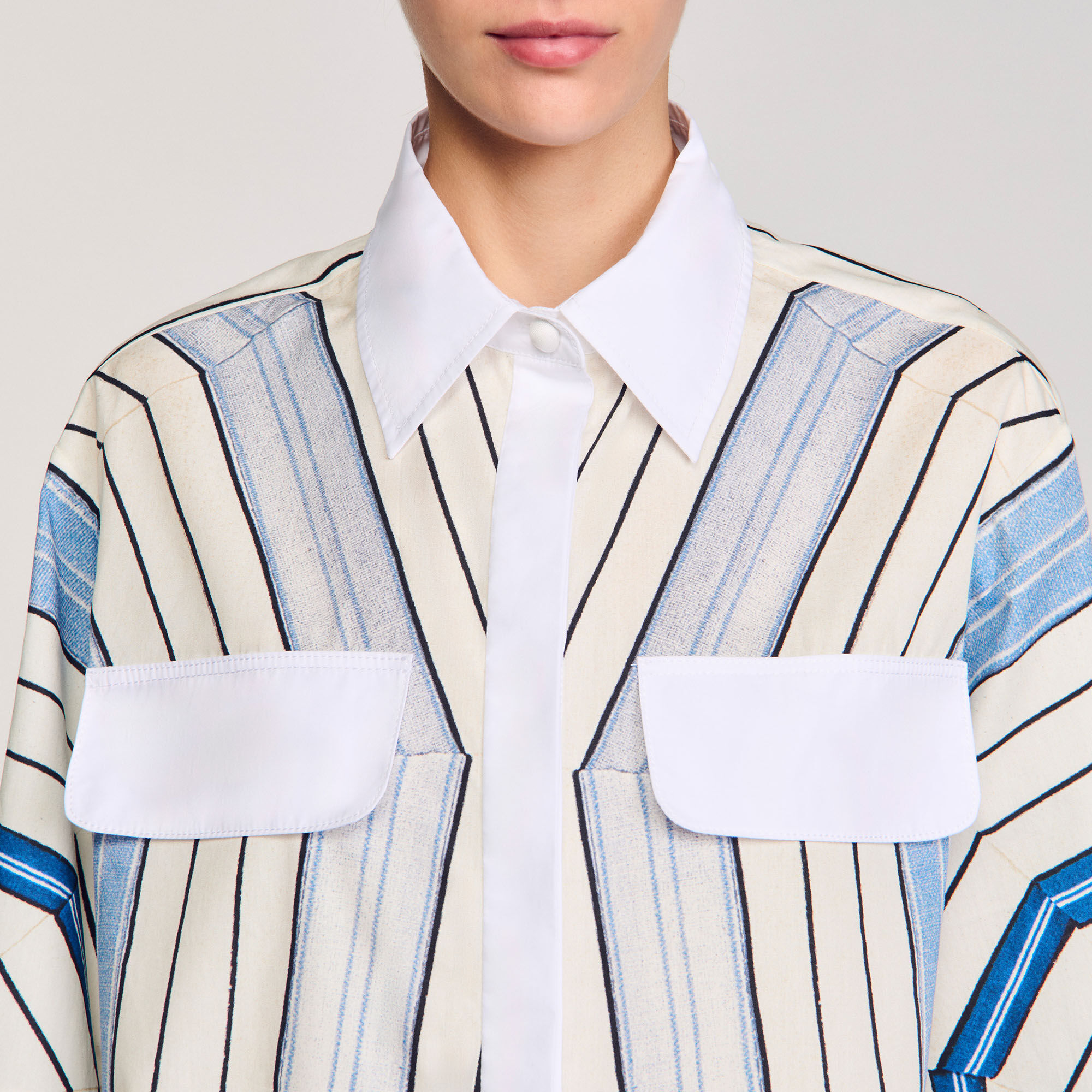 Spiral-motif shirt